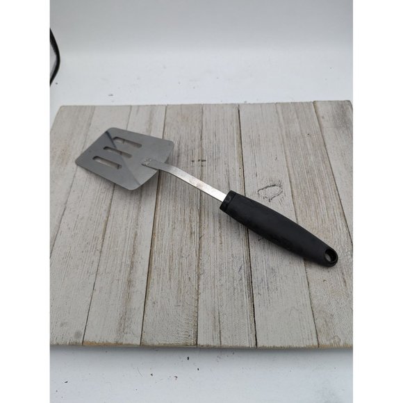Chrome Spatula Slotted 12" Black Handle - Picture 4 of 6